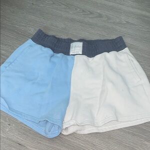 Hollister Two-Tone Blue and White Athletic Shorts